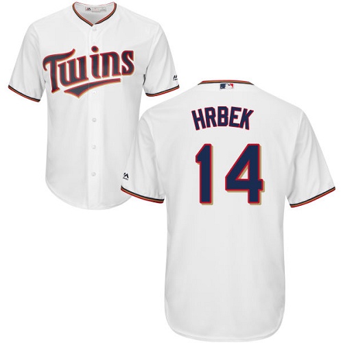 Twins #14 Kent Hrbek White Cool Base Stitched Youth MLB Jersey - Click Image to Close